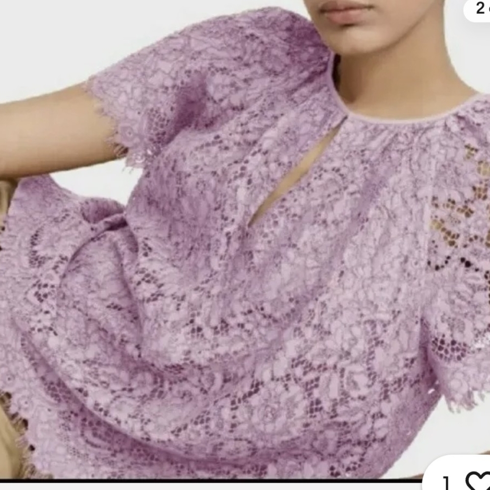 J. Crew lilac lace blouse top sz XS NWT *R - Picture 2 of 9